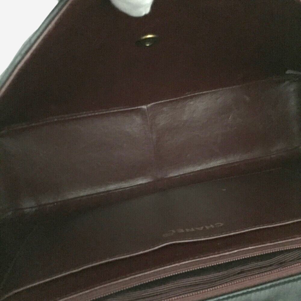 Authentic Vintage Chanel Lambskin Quilted Maxi Flap w 24k Gold-Plated Hardware - Picture 10 of 15